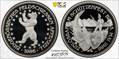 1986 50 Fr Appenzell Haberling-28a PR70DCAM