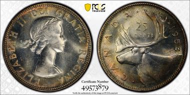 1953 25C No Strap MS63