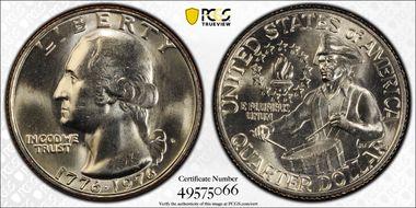 1976-D 25C Clad MS65