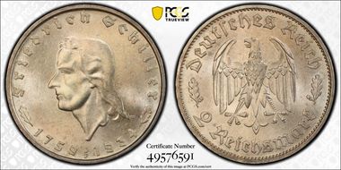 1934-F 2 Mk Schiller J-358 MS64