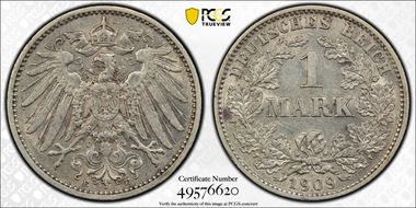 1909-E Mark J-17 AU58