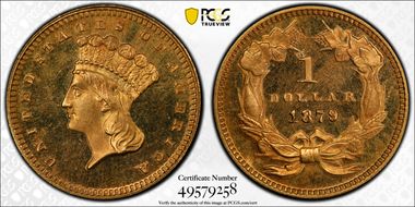 1879 G$1 PR64DCAM