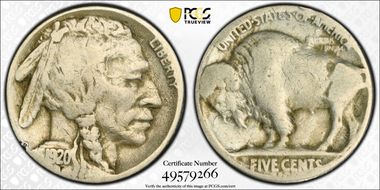 1920-S 5C 2 Feathers, FS-401 G4