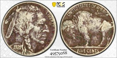 1921-S 5C 2 Feathers, FS-401 N1