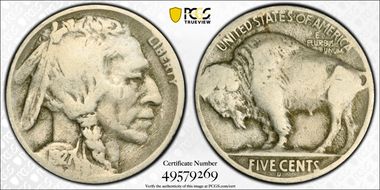 1927-D 5C 2 Feathers FS-401 VG8