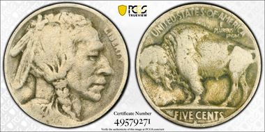 1927-S 5C 2 Feathers FS-401 VG8