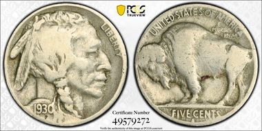 1930-S 5C 2 Feathers FS-401 VG8