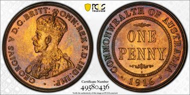 1916-I (c) 1D KM-23 MS66RB