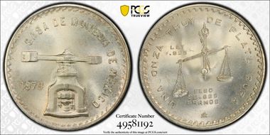 1979-Mo Onza KM-M49b.4 Ag Type 4 MS66