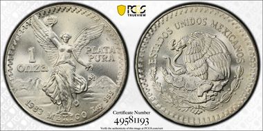 1983-Mo Onza Libertad Ag MS68