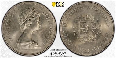 1972 25p S-LL1 Silver Anniversary CuNi N1