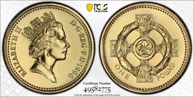 1996 £1 S-J11 N. Irish Design MS68