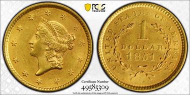 1851 G$1 MS62