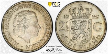 1959 2 1/2 G KM-185 Ag AU58