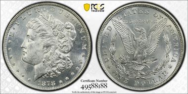 1878 8TF $1 MS64