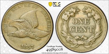 1857 1C Flying Eagle N1