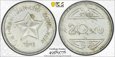 1945 20 Xu Lec-1a Tranche Rainurée MS61