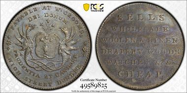 (c.1790) Tk 1/2D DH-13 Angusshire, Dundee MS62BN