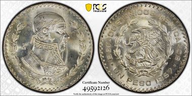 1957-Mo Peso KM-459 MS66