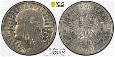 1934(w) 2 Zl Queen Jadwiga MS61