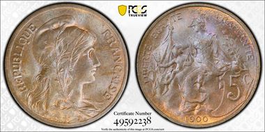 1900 5C Gad-165 F-119 MS64BN