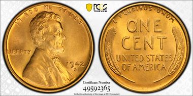 1942-S 1C MS66+ RD