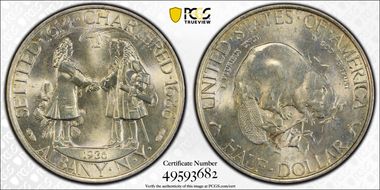 1936 50C Albany MS64