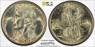 1937-S 50C Boone MS65