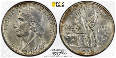 1938-D 50C Boone MS65