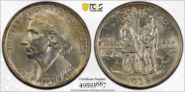 1938-S 50C Boone MS64