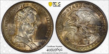 1918 50C Lincoln-Illinois MS64