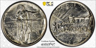 1928 50C Oregon MS65