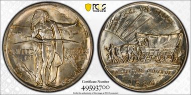 1936 50C Oregon MS66