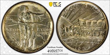 1937-D 50C Oregon MS66