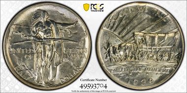 1939-S 50C Oregon MS65