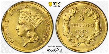 1888 $3 MS61