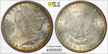 1882 $1 MS64