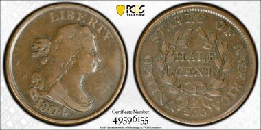 1804 1/2C Spiked Chin N1BN