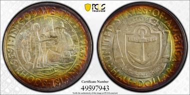 1936-S 50C Rhode Island MS68