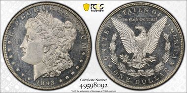 1893 $1 MS62DMPL