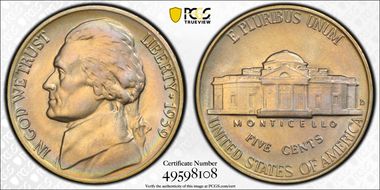 1939-D 5C Reverse of 1940 MS67+ FS