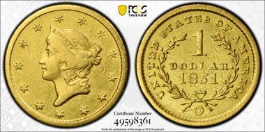 1851-O G$1 VF35