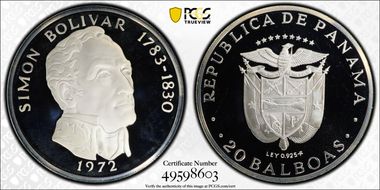 1972-FM 20 B Simon Bolivar PR69DCAM