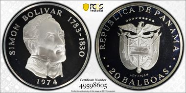 1974-FM 20 B Simon Bolivar PR69DCAM