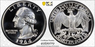 1964 25C PR68+ CAM