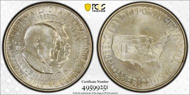 1954-D 50C Washington-Carver MS66+