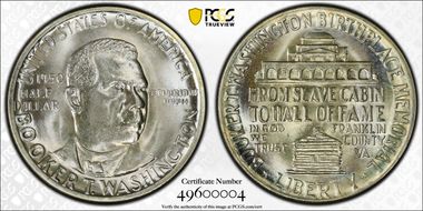 1950 50C Booker T. Washington MS67+ 