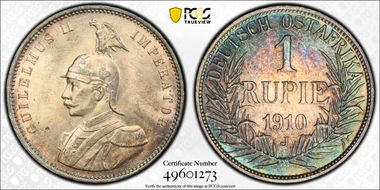 1910-J Rupie KM-10 MS63