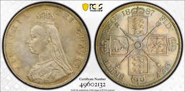 1887 Dbl Fl S-3922 Roman 1 MS64