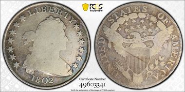 1802/1 $1 BB-232, NarrowDate N1